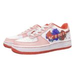 [Custom The fifth issue of men's hand-painted roses in red and blue]  Air Force 1 Skateboarding Shoes Men Low-top White/Navy/Red - Image 3