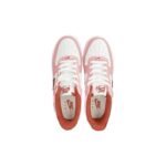 [Custom The fifth issue of men's hand-painted roses in red and blue]  Air Force 1 Skateboarding Shoes Men Low-top White/Navy/Red - Image 4