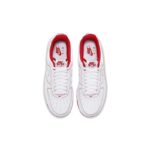 [Custom The fifth issue of men's hand-painted roses in red and blue]  Air Force 1 Skateboarding Shoes Men Low-top White/Navy/Red - Image 7