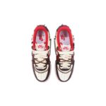 [Custom Flame brownish red for both men and women]  Air Force 1 Skateboarding Shoes Unisex Low-top Brown/Red - Image 4