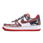 [Custom Chinese-style men's door god in black, red and white]  Air Force 1 Skateboarding Shoes Men