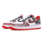 [Custom Chinese-style men's door god in black, red and white]  Air Force 1 Skateboarding Shoes Men - Image 3