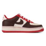 [Custom Men's style aged red and brown]  Air Force 1 Skateboarding Shoes Men Low-top Red/brown - Image 2