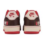 [Custom Men's style aged red and brown]  Air Force 1 Skateboarding Shoes Men Low-top Red/brown - Image 3