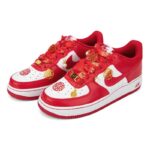 [Custom AF1 white and red wedding shoe pendant for women]  Air Force 1 Skateboarding Shoes Women's - Image 3