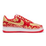 [Custom AF1 Women's Dragon and Phoenix Auspicious Wedding Shoes]  Air Force 1 Skateboarding Shoes Women's - Image 2