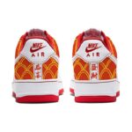 [Custom Chinese knot girl style red and yellow spray painting]  Air Force 1 Skateboarding Shoes Women's Low-top Red/Dark Beetroot/Black - Image 4