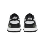 [Custom A lucky panda for women]  Dunk Skateboarding Shoes Women's Low-top Black/white/green - Image 4