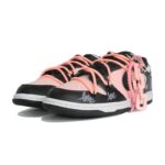 [Custom Women's pink bow]  Dunk Skateboarding Shoes Women's Low-top Black - Image 2