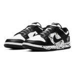 [Custom The dragon is flying and the phoenix is dancing]  Dunk Skateboarding Shoes Women's Low-top Black - Image 3