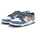 [Custom Devil Pumpkin]  Dunk Skateboarding Shoes Unisex Low-top Grey/black - Image 3