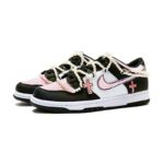 [Custom Bad Princess]  Dunk Skateboarding Shoes Women's Low-top Black/pink/white - Image 3
