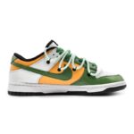 [Custom The female type is greedy for snake green]  Dunk Skateboarding Shoes Women's Low-top Yellow/White - Image 2