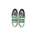 [Custom The female type is greedy for snake green]  Dunk Skateboarding Shoes Women's Low-top Yellow/White - Image 4
