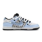 [Custom I am attached to the light blue gift BX]  Dunk Skateboarding Shoes Women's Low-top Black/white - Image 2