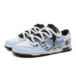 [Custom I am attached to the light blue gift BX]  Dunk Skateboarding Shoes Women's Low-top Black/white - Image 3