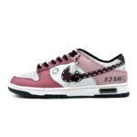 [Custom Playful game powder gray]  Dunk Skateboarding Shoes Women's Low-top White/black