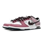 [Custom Playful game powder gray]  Dunk Skateboarding Shoes Women's Low-top White/black - Image 3