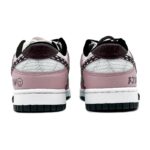 [Custom Playful game powder gray]  Dunk Skateboarding Shoes Women's Low-top White/black - Image 4