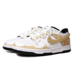 [Custom Little Bear in Winter]  Dunk Skateboarding Shoes Women's Low-top White - Image 3