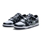 [Custom A woman's heart is like steel]  Dunk Skateboarding Shoes Women's Low-top White - Image 3