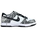 [Custom Night tour in the cool fields]  Dunk Skateboarding Shoes Women's Low-top Black/white - Image 2