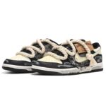 [Custom Women's denim in beige]  Dunk Skateboarding Shoes Women's - Image 3