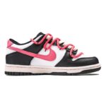 [Custom GS Neon Sweetheart]  Dunk Skateboarding Shoes Women's Low-top Black/white/pink - Image 2