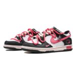 [Custom GS Neon Sweetheart]  Dunk Skateboarding Shoes Women's Low-top Black/white/pink - Image 3