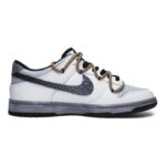 [Custom Snake Skin LOVE]  Dunk Skateboarding Shoes Women's Low-top Grey/black - Image 3