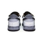 [Custom Snake Skin LOVE]  Dunk Skateboarding Shoes Women's Low-top Grey/black - Image 4
