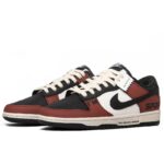 [Custom A woman's passionate love]  Dunk Skateboarding Shoes Women's Low-top Black/Dark Obsidian/Total Orange - Image 3