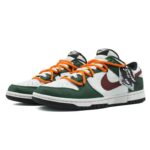 [Custom Retro American style for women]  Dunk Skateboarding Shoes Women's Low-top Green/white/red - Image 2