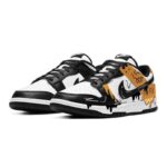 [Custom Yellow runny core]  Dunk Skateboarding Shoes Women's Low-top White/black - Image 2
