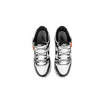 [Custom Women's folded smiley face orange]  Dunk Skateboarding Shoes Women's Low-top White/black/gray - Image 6