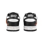 [Custom Women's folded smiley face orange]  Dunk Skateboarding Shoes Women's Low-top White/black/gray - Image 4