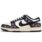 [Custom Mocha Coffee Cashew Flower Girl gs]  Dunk Skateboarding Shoes Women's Low-top Black/brown/burgundy