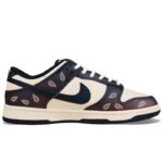 [Custom Mocha Coffee Cashew Flower Girl gs]  Dunk Skateboarding Shoes Women's Low-top Black/brown/burgundy - Image 2