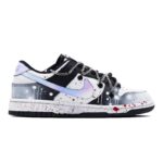 [Custom The female style dreams back to the future]  Dunk Skateboarding Shoes Women's Low-top Red/purple - Image 2