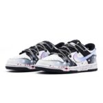 [Custom The female style dreams back to the future]  Dunk Skateboarding Shoes Women's Low-top Red/purple - Image 3