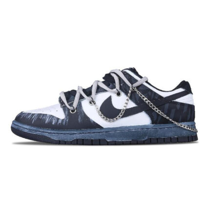 [Custom Female style: Deep and secluded jungle]  Dunk Skateboarding Shoes Women's Low-top White
