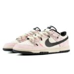 [Custom Prohibited fruit for women]  Dunk Skateboarding Shoes Women's Low-top Pink/Black - Image 2