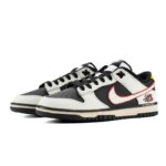 [Custom Female blood]  Dunk Skateboarding Shoes Women's Low-top Black/white/yellow - Image 2