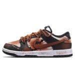 [Custom Female midnight bat]  Dunk Skateboarding Shoes Women's Low-top Brown - Image 2
