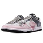 [Custom The feminine pink ink style is so charming]  Dunk Skateboarding Shoes Women's Low-top Pink - Image 3