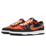 [Custom Sunset]  Dunk Skateboarding Shoes Unisex Low-top Orange/Black - Image 2