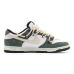 [Custom Female cactus]  Dunk Skateboarding Shoes Women's Low-top White/green - Image 2