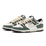 [Custom Female cactus]  Dunk Skateboarding Shoes Women's Low-top White/green - Image 3