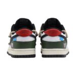 [Custom Female coiled dragon]  Dunk Skateboarding Shoes Women's Low-top White/green - Image 4