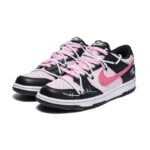 [Custom Strawberry Mafia]  Dunk Skateboarding Shoes Women's Low-top Black/pink - Image 3